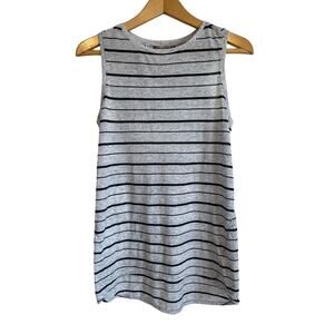 Athleta gray black striped tank top long lightweight. Size XS